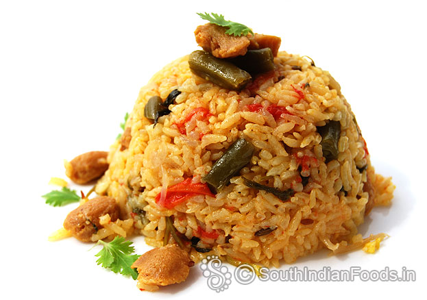 Meal maker beans pulao 