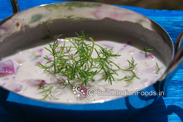 Pyaaz ka raita for biryani and pulao