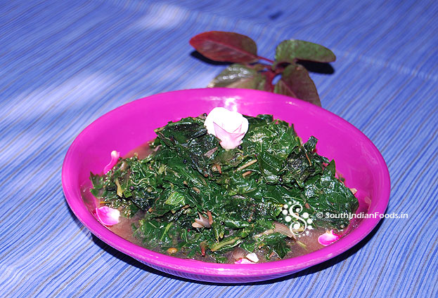 Red amaranth stir fry