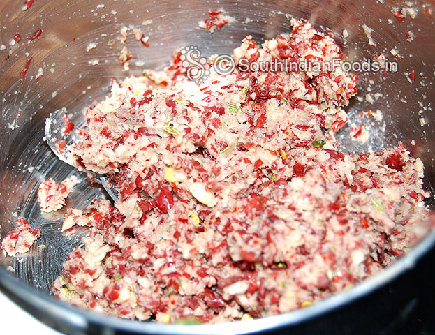 Red kidney beans vada mixture consistency