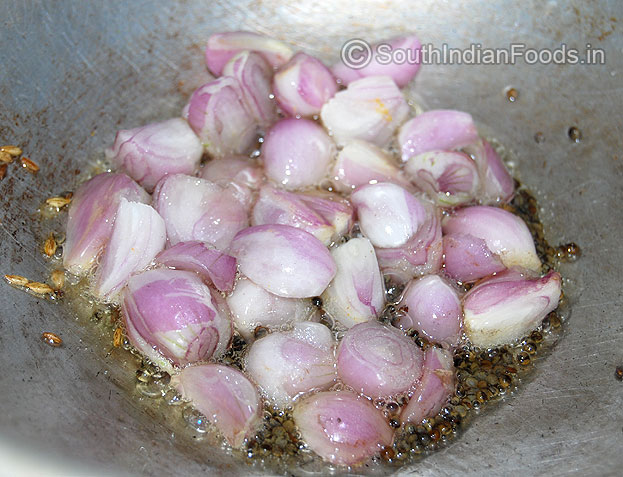 Saute sambar onion