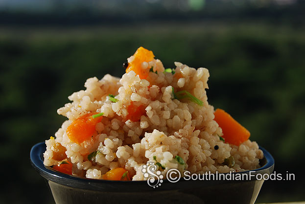 Sigappu arisi elumichai upma