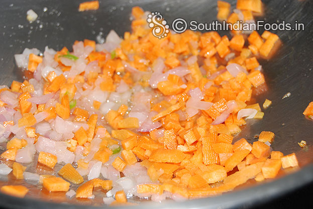 Add carrot saute well