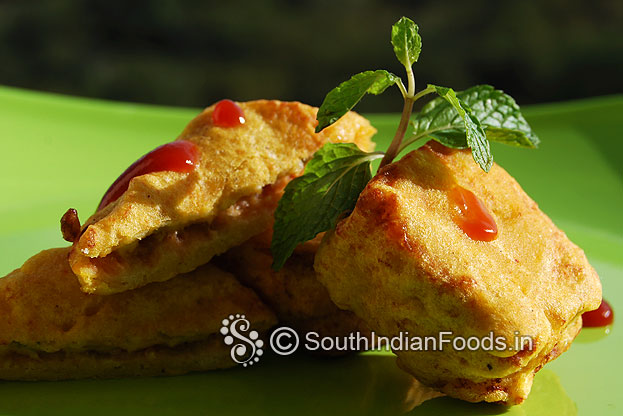 Stuffed cheese bread pakoda recipe healthy indian snack for kids