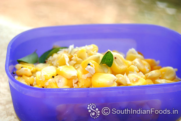 Sweet corn coocnut stir fry