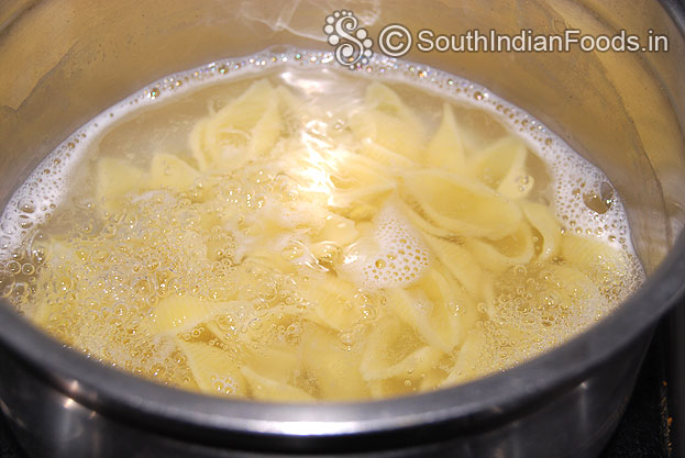 Boil shell pasta till soft