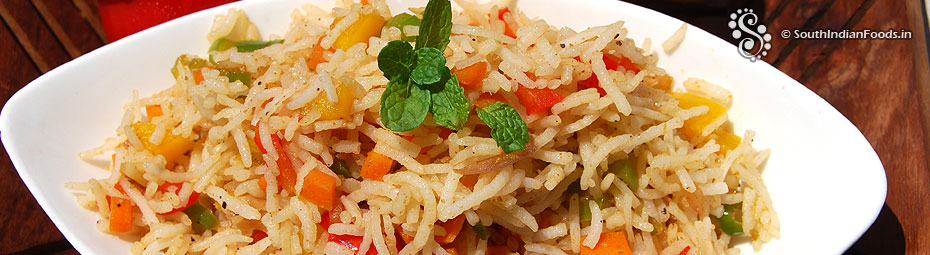 Carrot capsicum fried rice