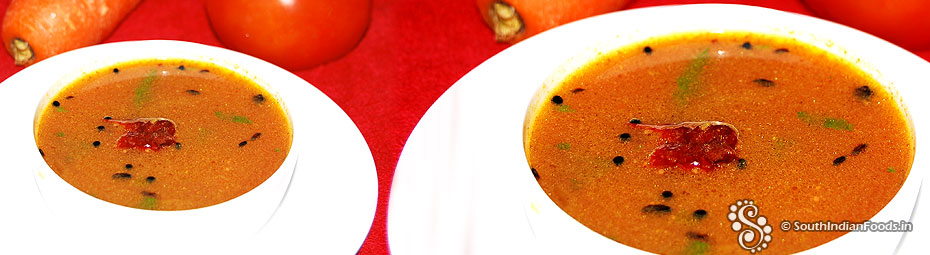 Carrot tomato rasam