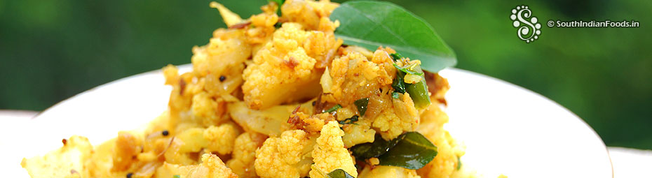 Cauliflower masala poriyal recipe