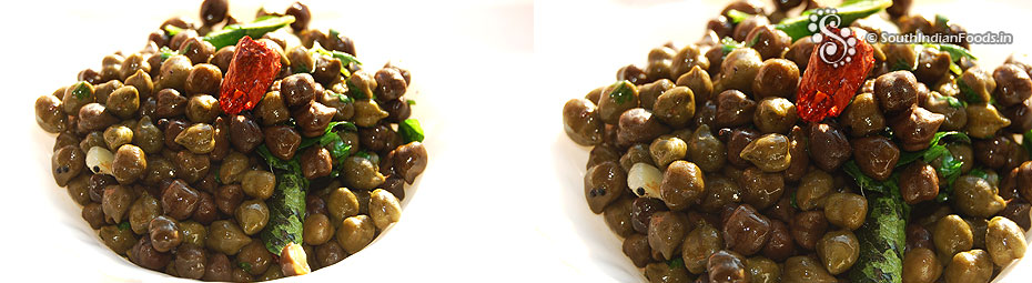 Black chickpeas sundal