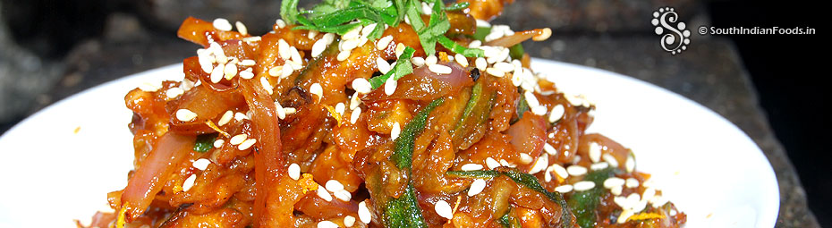 Manchurian style sesame bhindi