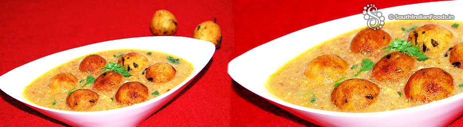 Raw banana kofta curry