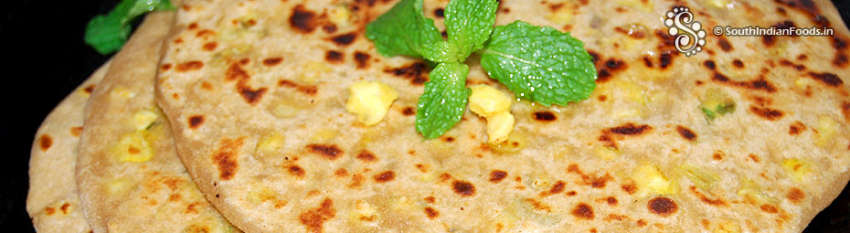 Raw banana paratha