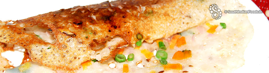 Vegetable rava dosa