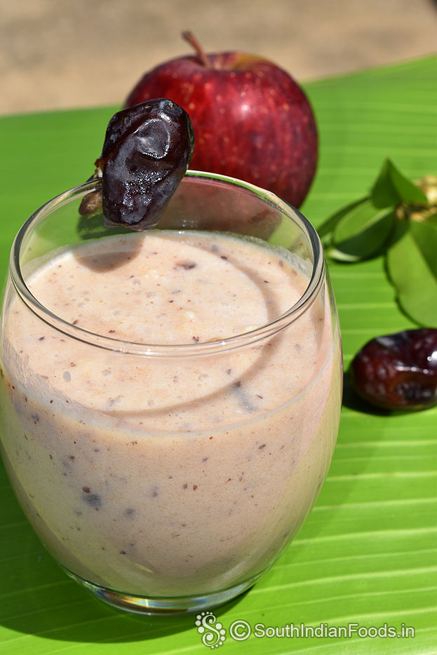 Creamy and smooth apple dates smoothie