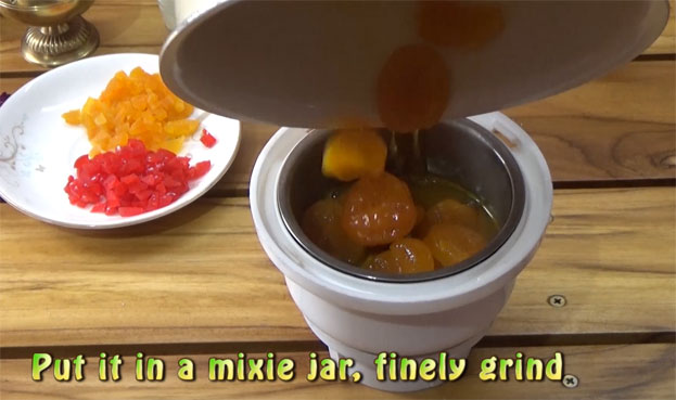 Pour into mixie jar, finely grind