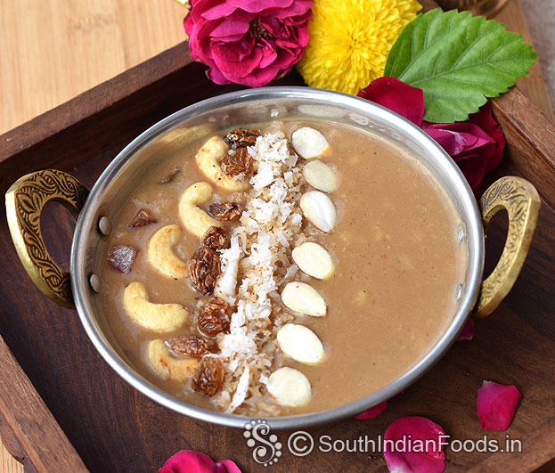 Rice kheer with jaggery and dal