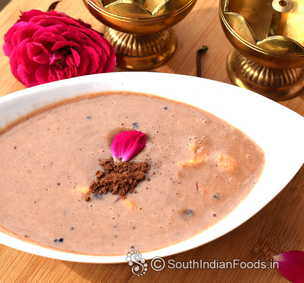 Perfect chocolate payasam with cocoa powder