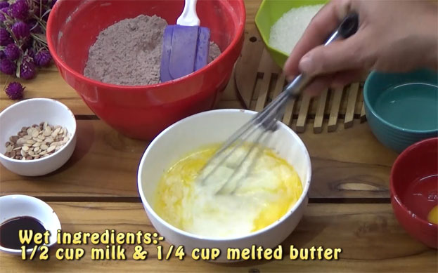 Heat milk, add butter,melt