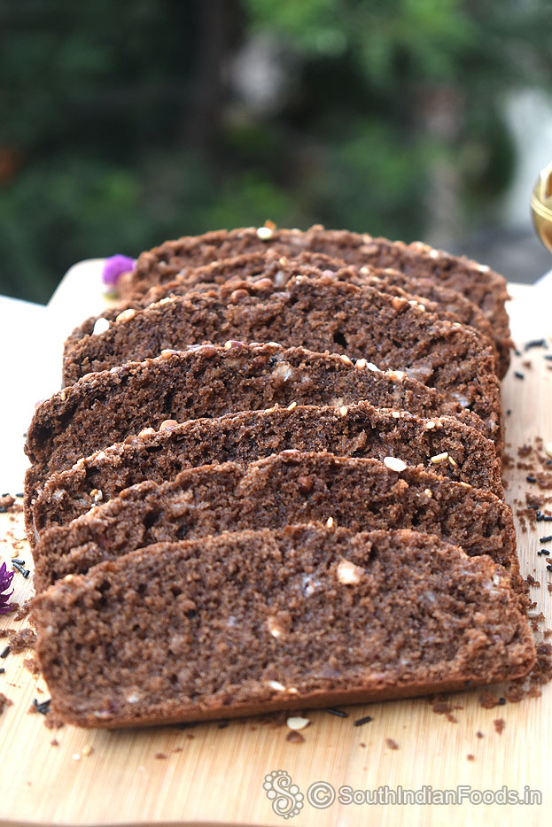 Chocolate banana cake slices