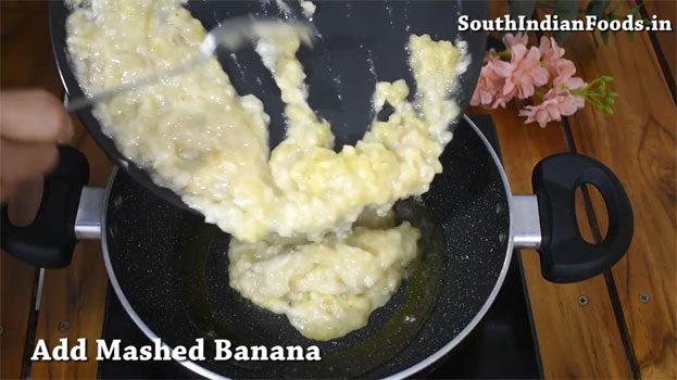 Banana corn flour halwa recipe step 6