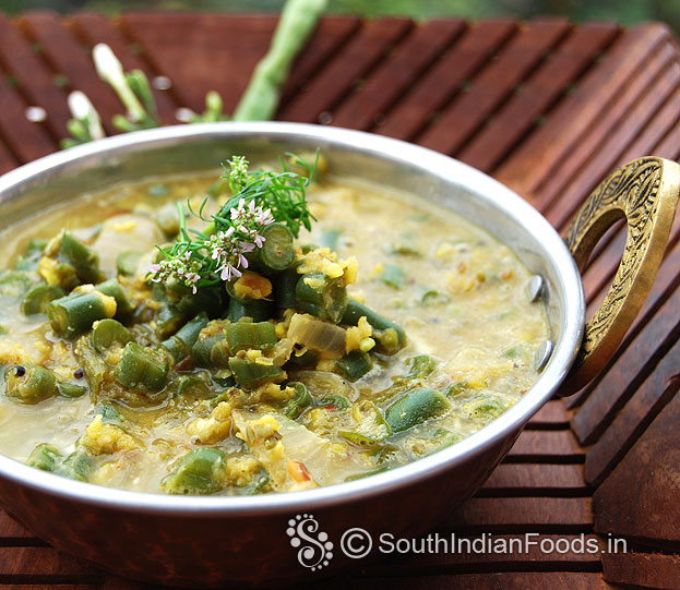 Beans moong dal kootu