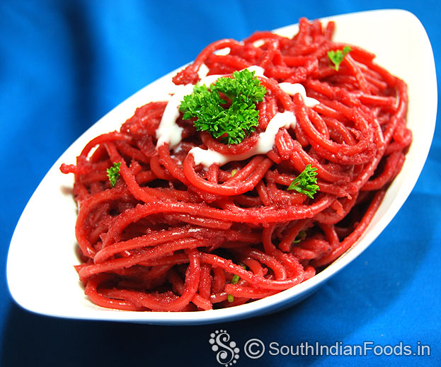 Beetroot Spagetti Pasta