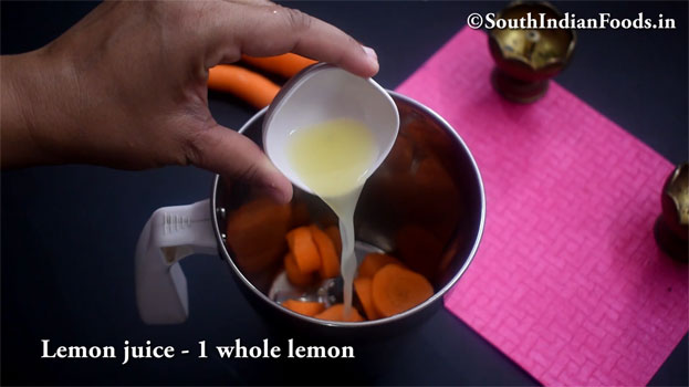 Carrot juice step 2