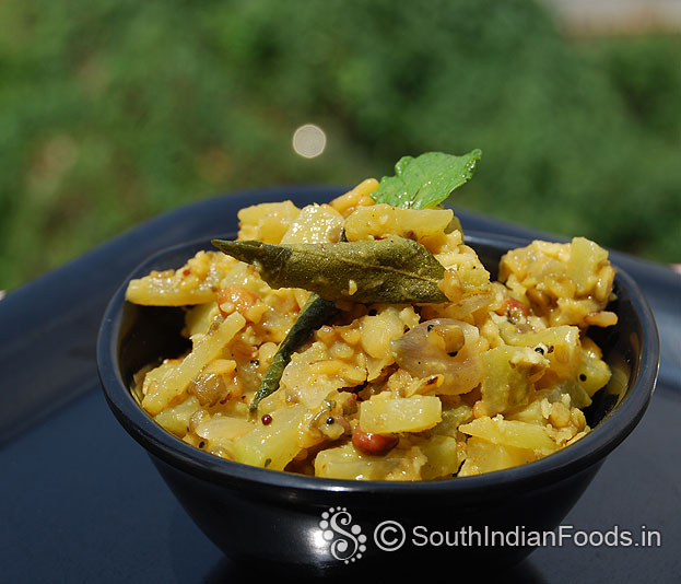 Chayote moong dal dry curry