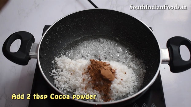 Chocolate Coconut burfi  recipe step 11