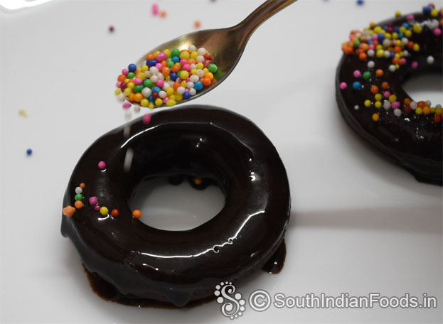 Chocolate wheat doughnuts step 25