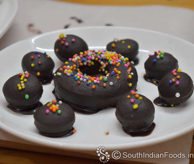 Chocolate wheat doughnuts step 30