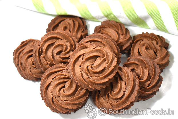 No maida wheat chocolate rose cookies
