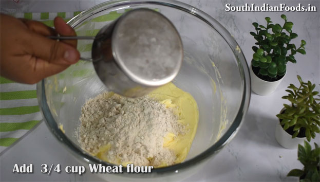 Wheat flour eggless rose cookies step 3