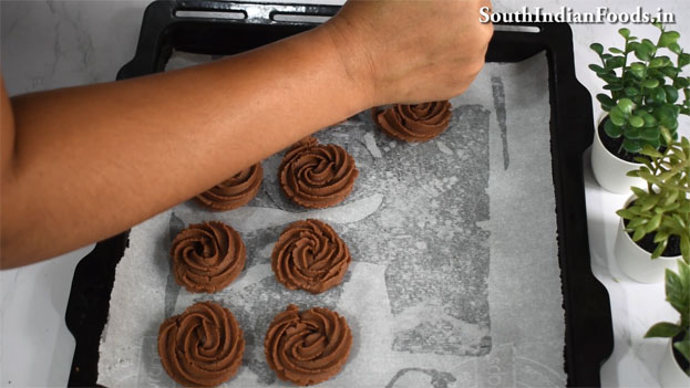 Wheat flour eggless rose cookies step 12