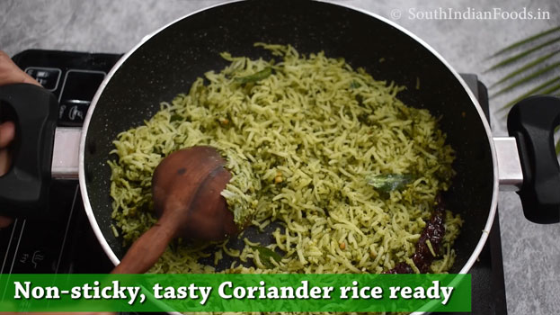 Coriander rice recipe step 13