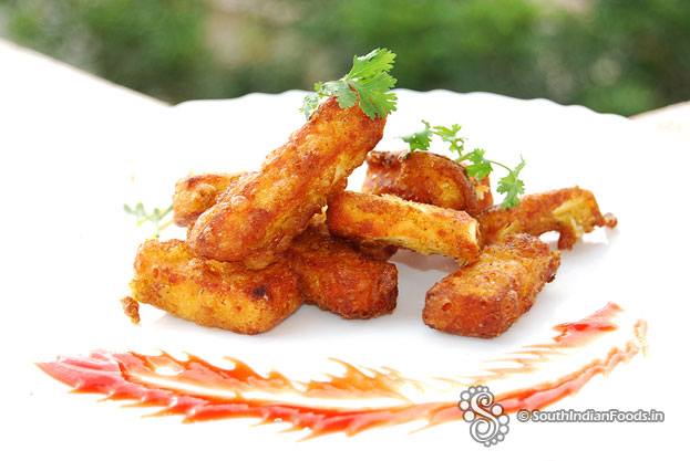 Simple paneer golden fry