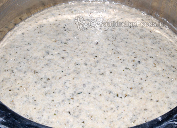 Wheat dosa batter after fermentation