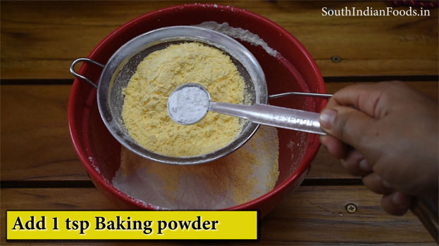 Custard powder cake step 17