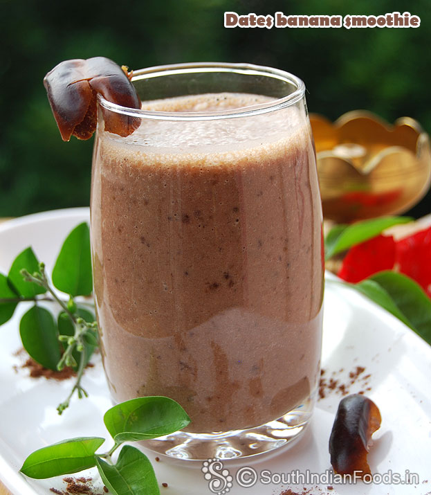 Dates banana smoothie - Simple breakfast recipe for weight ...
