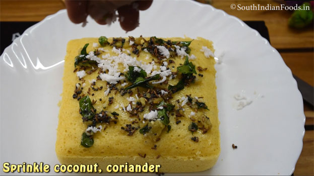 Instant besan dhokla step 23