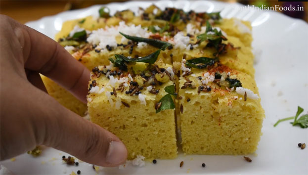 Instant besan dhokla step 24