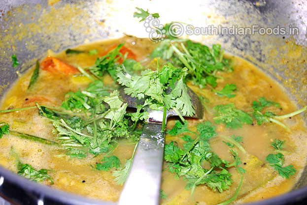 Add coriander leaves mix well