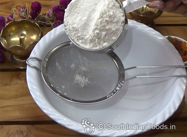 For dry ingredients, add flour