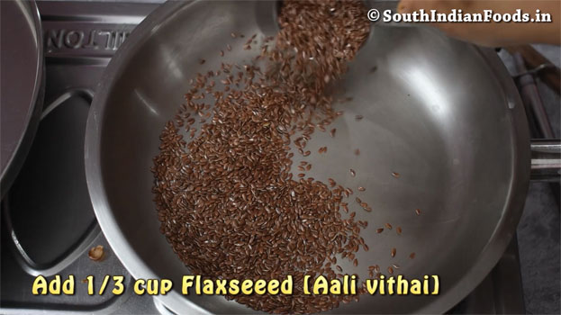 flaxseed idli powder recipe step 3