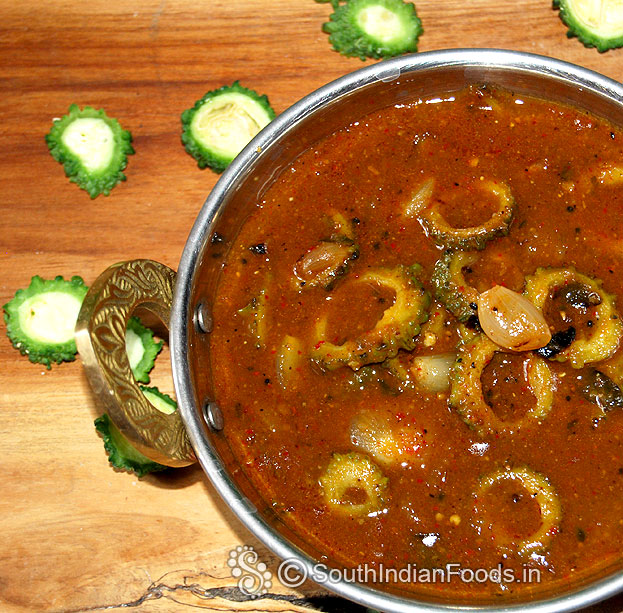 Fried Bitter gourd vatha kulambu