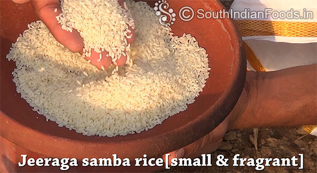 Take 1 cup jeeraga samba rice