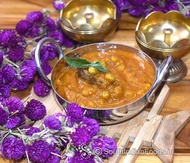 Green toor dal eggplant curry
