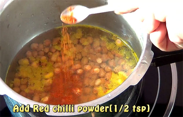 Add red chilli powder