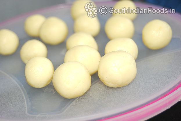 Divide the dough into equal size balls
